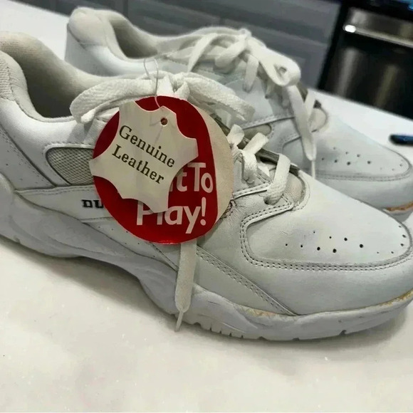 NEW DUNLOP Men’s Leather Low Court Sneakers White Size 12 NEW main image 5